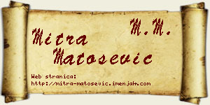 Mitra Matošević vizit kartica
